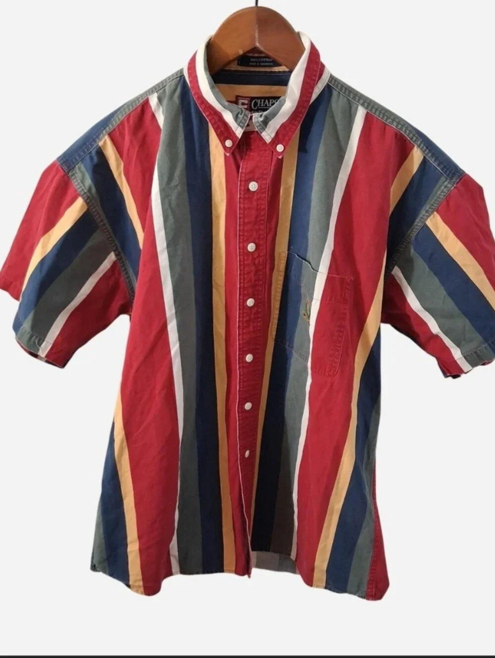 VTG Chaps Ralph Lauren Striped Colorblock Shirt L